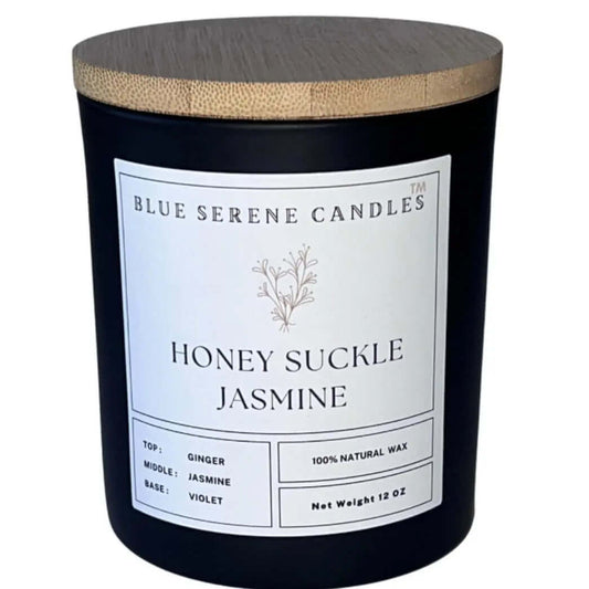 Honeysuckle Jasmine Candle - Blue Serene Candles