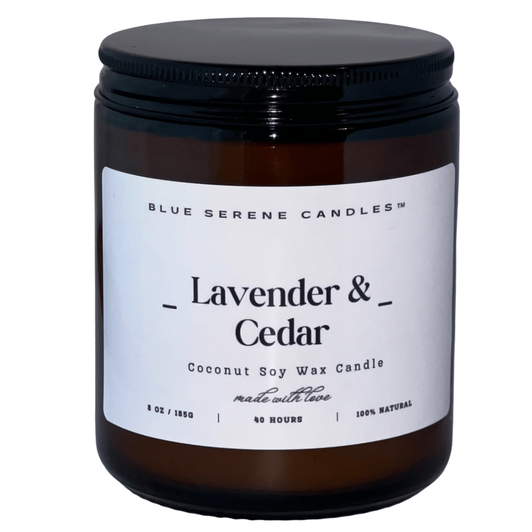 Lavender and Cedar - Blue Serene Candles