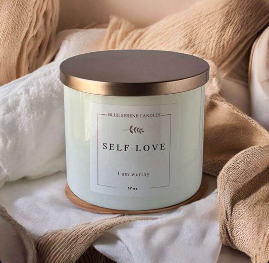 Self - Love ; I am Worthy Candle - Blue Serene Candles