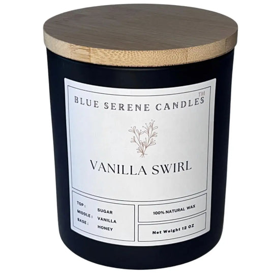 Vanilla Swirl Candle - Blue Serene Candles