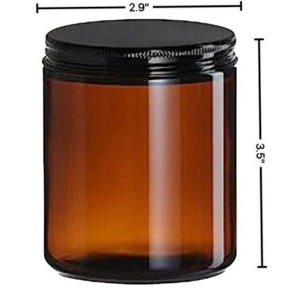 Autumn Glow scented coconut soy candle – warm amber, spice, and fall leaves fragrance in glass jar
