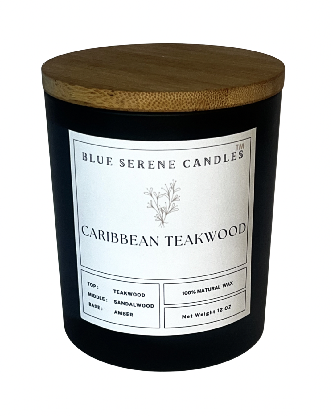 Caribbean Teakwood Candle - Blue Serene Candles
