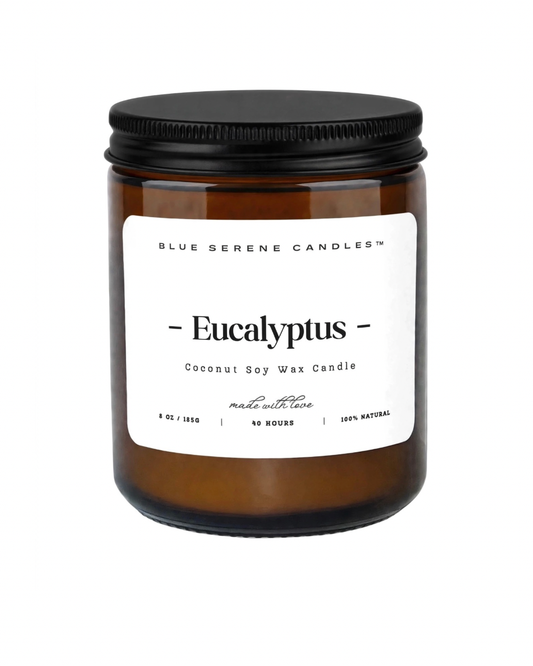Eucalyptus Candle - Blue Serene Candles