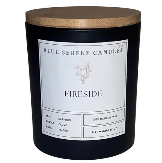 Fireside Candle - Blue Serene Candles