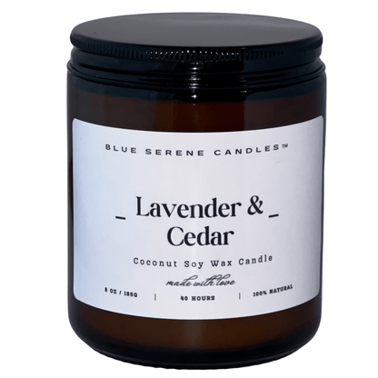 Lavender and Cedar - Blue Serene Candles