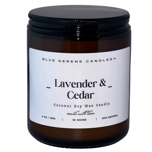 Lavender and Cedar - Blue Serene Candles