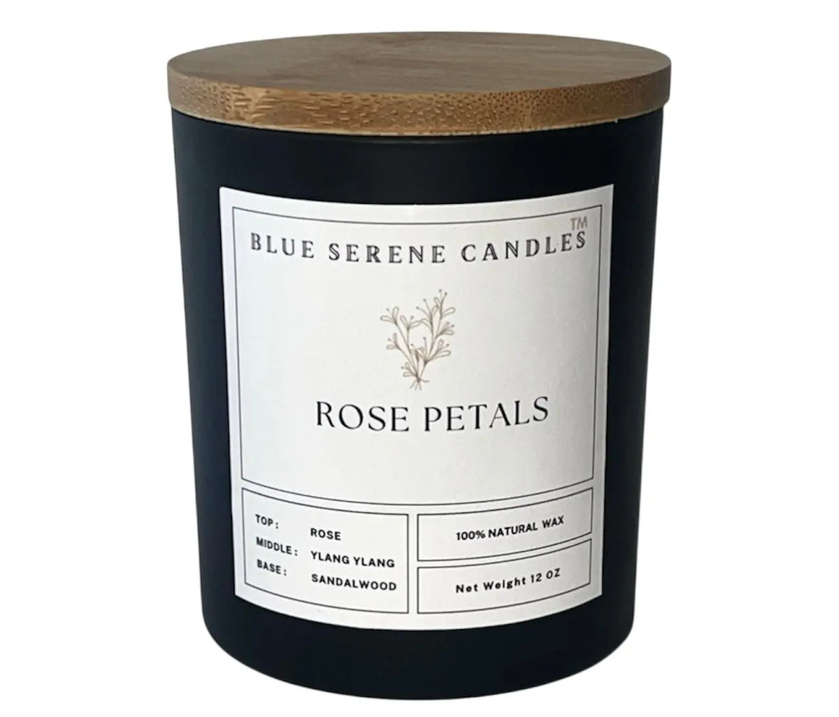 Rose Petals Candle - Blue Serene Candles