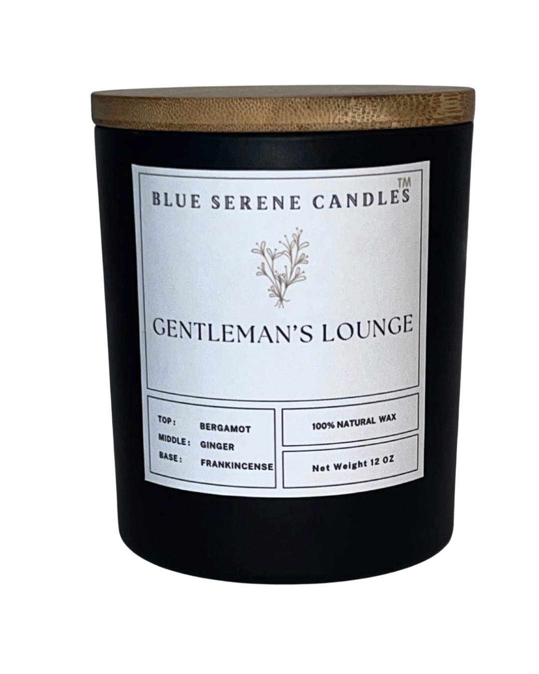 Gentleman's Lounge 12 oz masculine candle - Blue Serene Candles