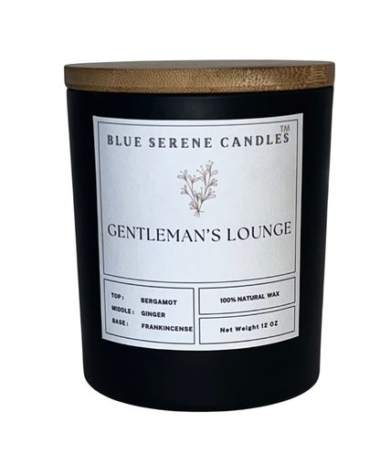 Gentleman's Lounge 12 oz masculine candle - Blue Serene Candles