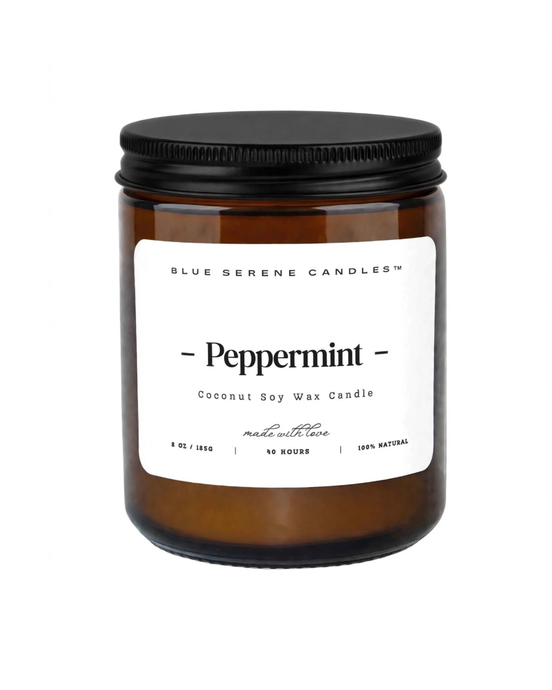 Peppermint candle - Blue Serene Candles