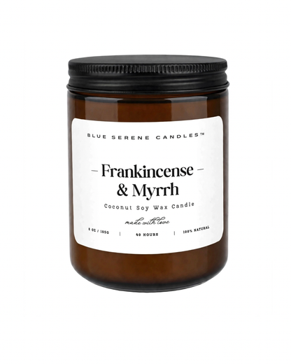 Frankincense and Myrrh candle - Blue Serene Candles